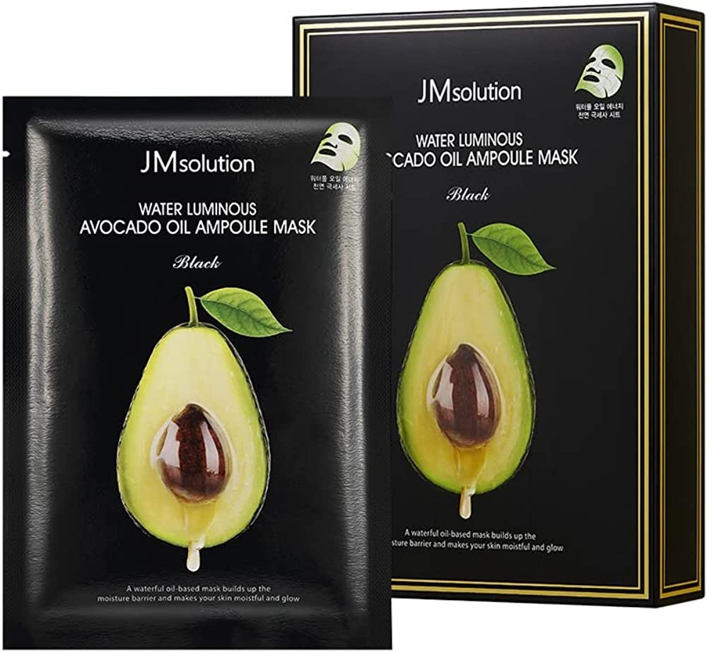 JMsolution Water Luminous Avocado Oil Ampoule Mask Set Plus [35ml x 10 sheets]
